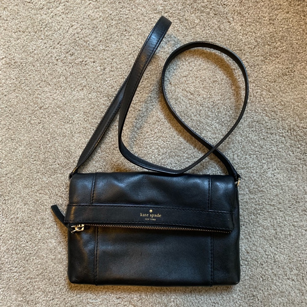 Kate Spade Foldover Leather Crossbody Purse